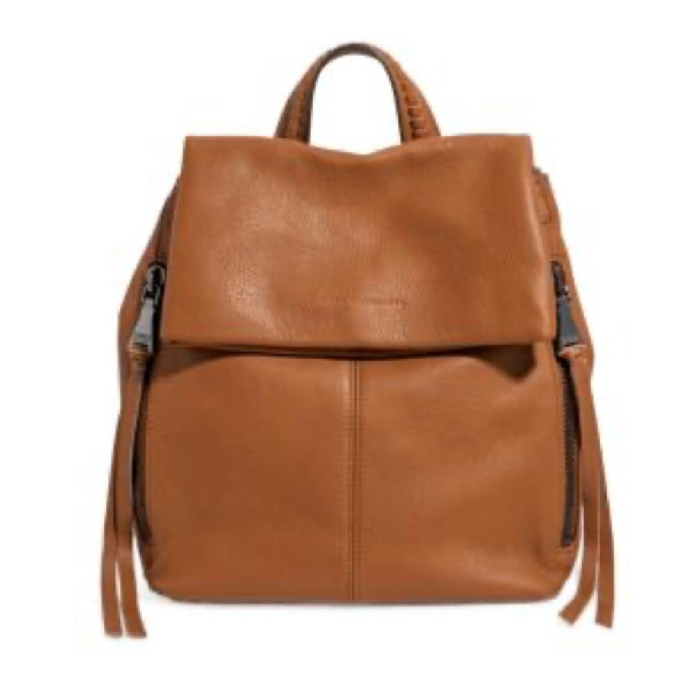 Aimee Kestenberg Tan Leather Convertible Crossbody Backpack